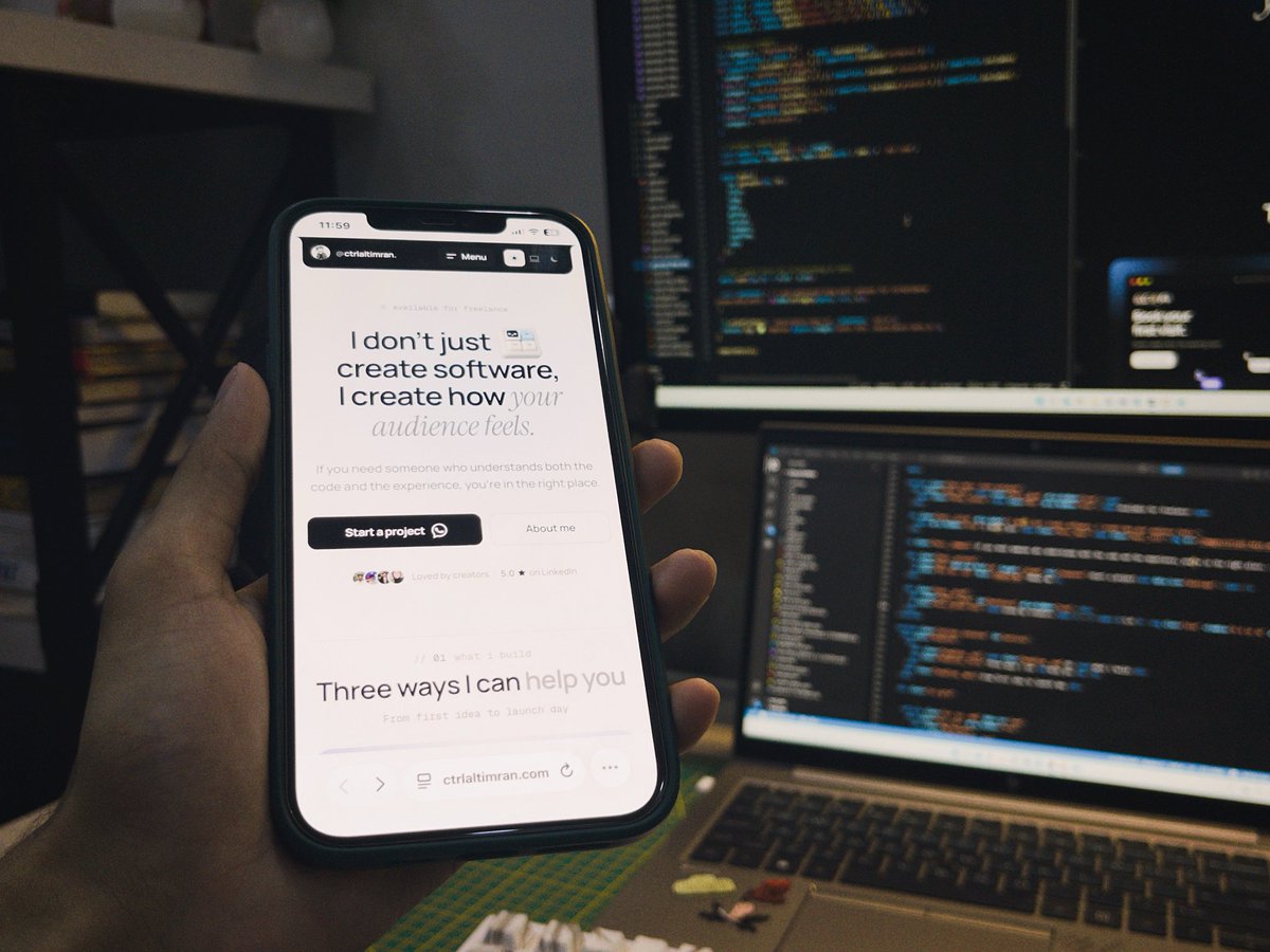 ctrlaltimran's tweet photo. portfolio got updated. https://t.co/CWfMv1nPfV https://t.co/cAfqkwDNlm