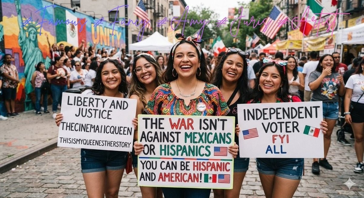 famous_fancy_'s tweet photo. The war isn't against Mexicans or Hispanics.
You can be Hispanic and American.
#Liberty and #Justice for All #TheCinematicQueen #ThisIsmyQueenEstherStory
#Famous #Fancy #Amy #Juris #Artist
#Independent #Voter #FYI https://t.co/7JccCNvGVw
