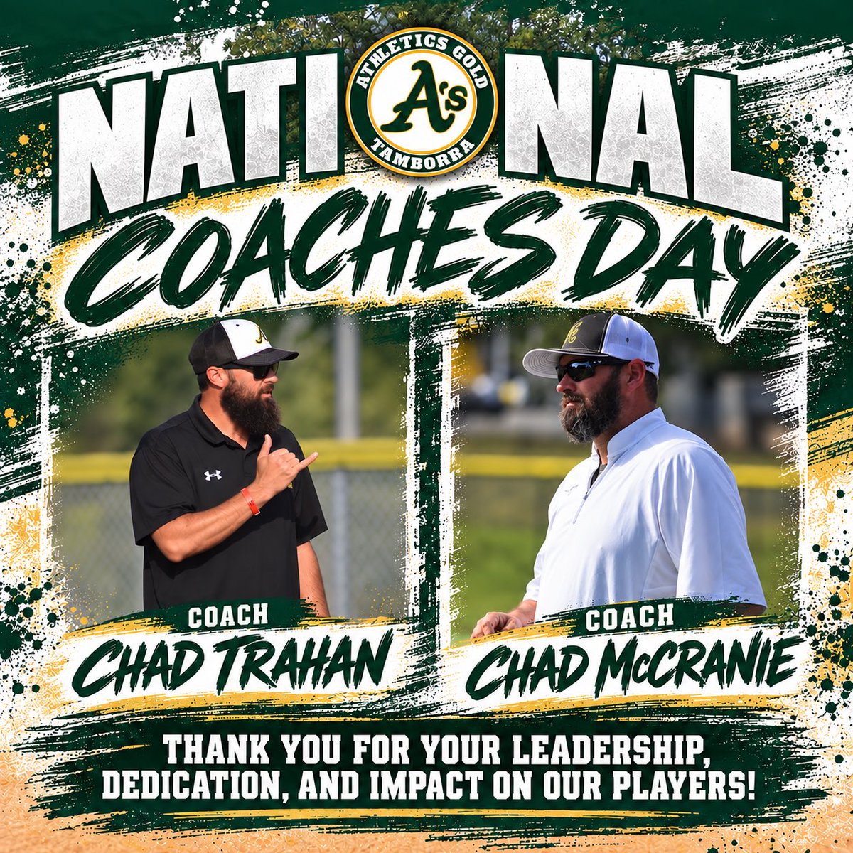 AGT2030Trahan's tweet photo. Happy National Coaches Day to our coaches Chad Trahan and Chad McCranie. Thank you both for all you do for these young athletes. 

#pressureisaprivilege #choosehard #handlehardbetter #BuiltDifferent https://t.co/ZRQjCSqVZa