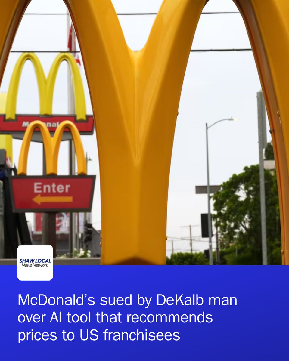 Daily_Chronicle's tweet photo. According to the lawsuit, DeKalb resident Michael Thomas frequently visits McDonald’s and orders a Quarter Pounder with cheese, french fries and a Coke. The lawsuit said Thomas noticed price differences between McDonald’s stores near his home https://t.co/2wDGCsF0T5