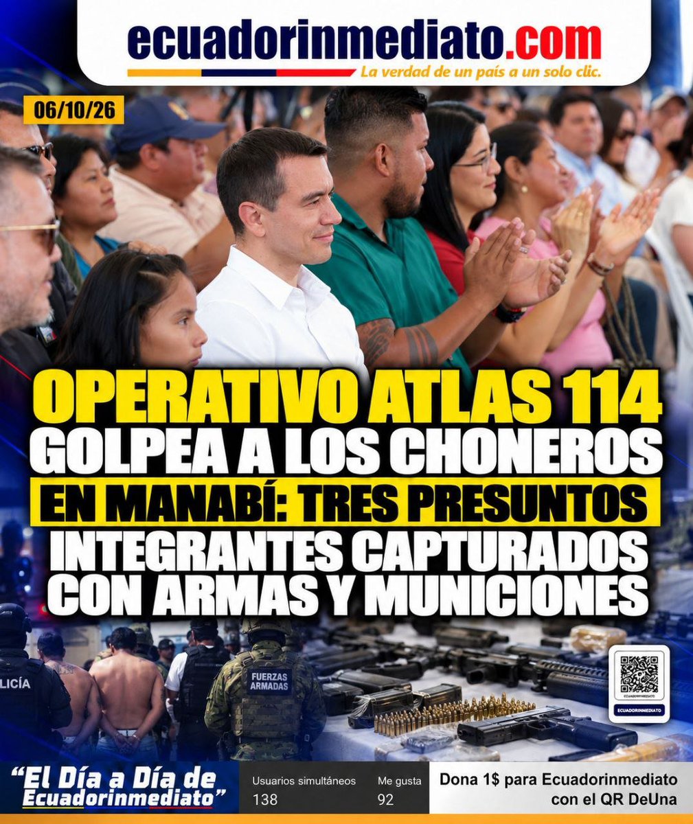 JonathanMon6's tweet photo. La Policía liberó al secuestrado en Colimes De una. La seguridad rural marcha Bien Bacán con @DanielNoboaOk. Daniel Noboa ElNuevoEcuador @comunicacionec @presidencia_ec https://t.co/J3xKoiUFKo