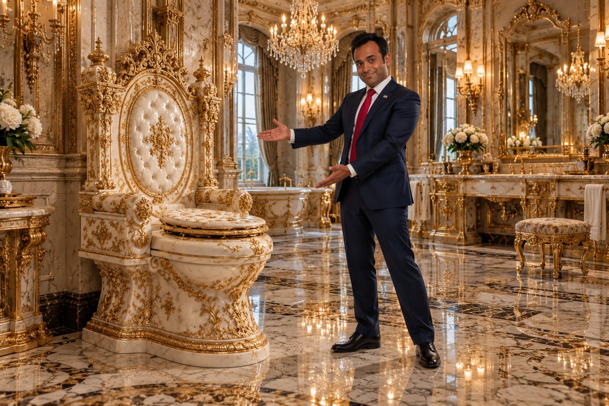 BBinkerdink's tweet photo. #VivekRamaswamy probably paid more for his toilet than most Ohioans paid for their homes.
He’s going to understand our problems? https://t.co/yArO3h3hDa