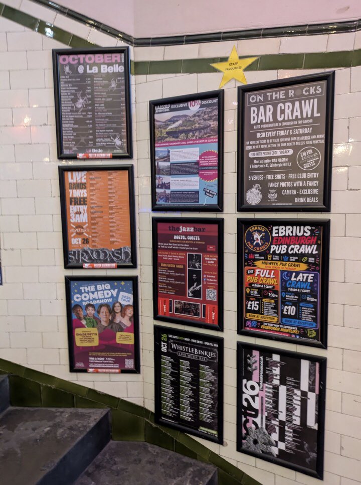 OutofHandScot's tweet photo. #print #posters #distribution #posterdistribution @oldtownpubco check out what’s on this #October! @MashHouse, @welovelabelle, @tweetbinkies &amp; @StramashEdin 🎶#Edinburgh https://t.co/V0kxEkMHpR