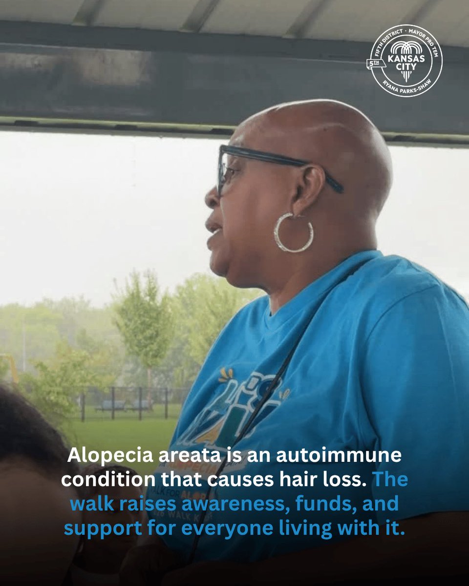 ryanapshaw's tweet photo. September 26 was officially recognized as Walk for Alopecia Day in Kansas City, followed by KC's first Walk for Alopecia at MLK Jr. Park. 

Thank you to Lela Williams and everyone who came together to raise awareness and support our Alopecia community. https://t.co/vNhYQewMWP