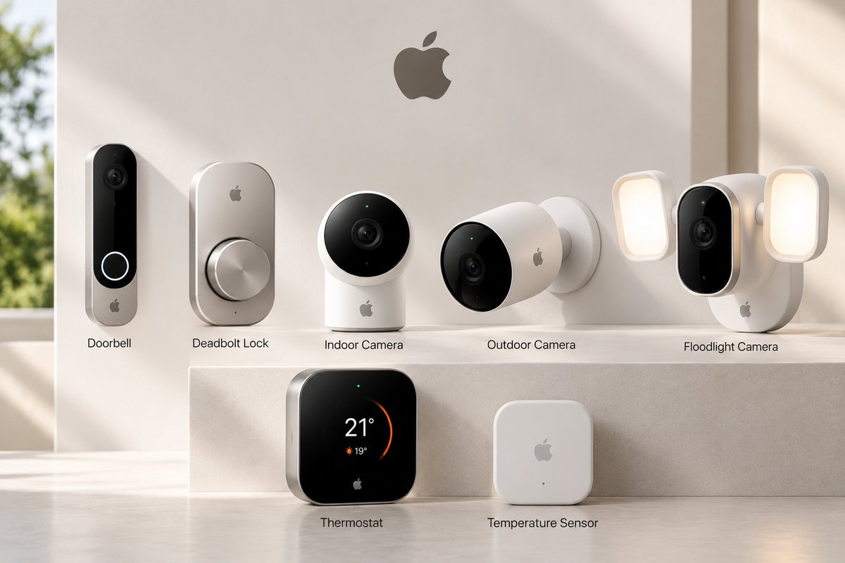 Apple_Geek_Actu's tweet photo. ✨🔥 Apple préparerait une offensive majeure dans la maison connectée avec… LG !

 Apple aurait noué un partenariat assez inhabituel avec LG pour développer toute une gamme d’accessoires connectés.

Parmi les produits évoqués : 

- serrure connectée
- caméras de sécurité intérieures et extérieures
- caméra avec éclairage extérieur
- sonnette
- thermostat/capteur de température 

Certains de ces nouveaux accessoires pourraient être annoncés dès la semaine prochaine !!

Source : @markgurman