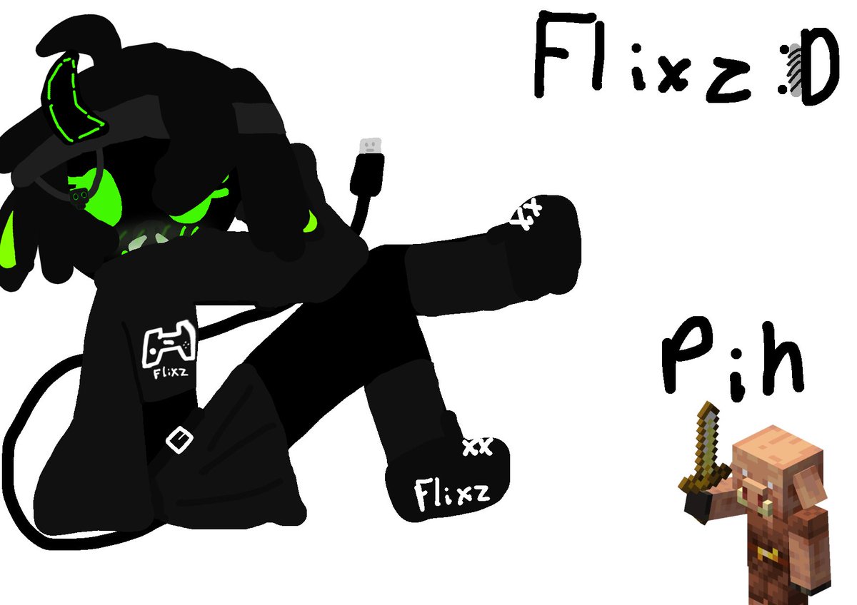 UnrealFlixz's tweet photo. (My character is canonically a piglin btw) https://t.co/CAg1BK9jWJ