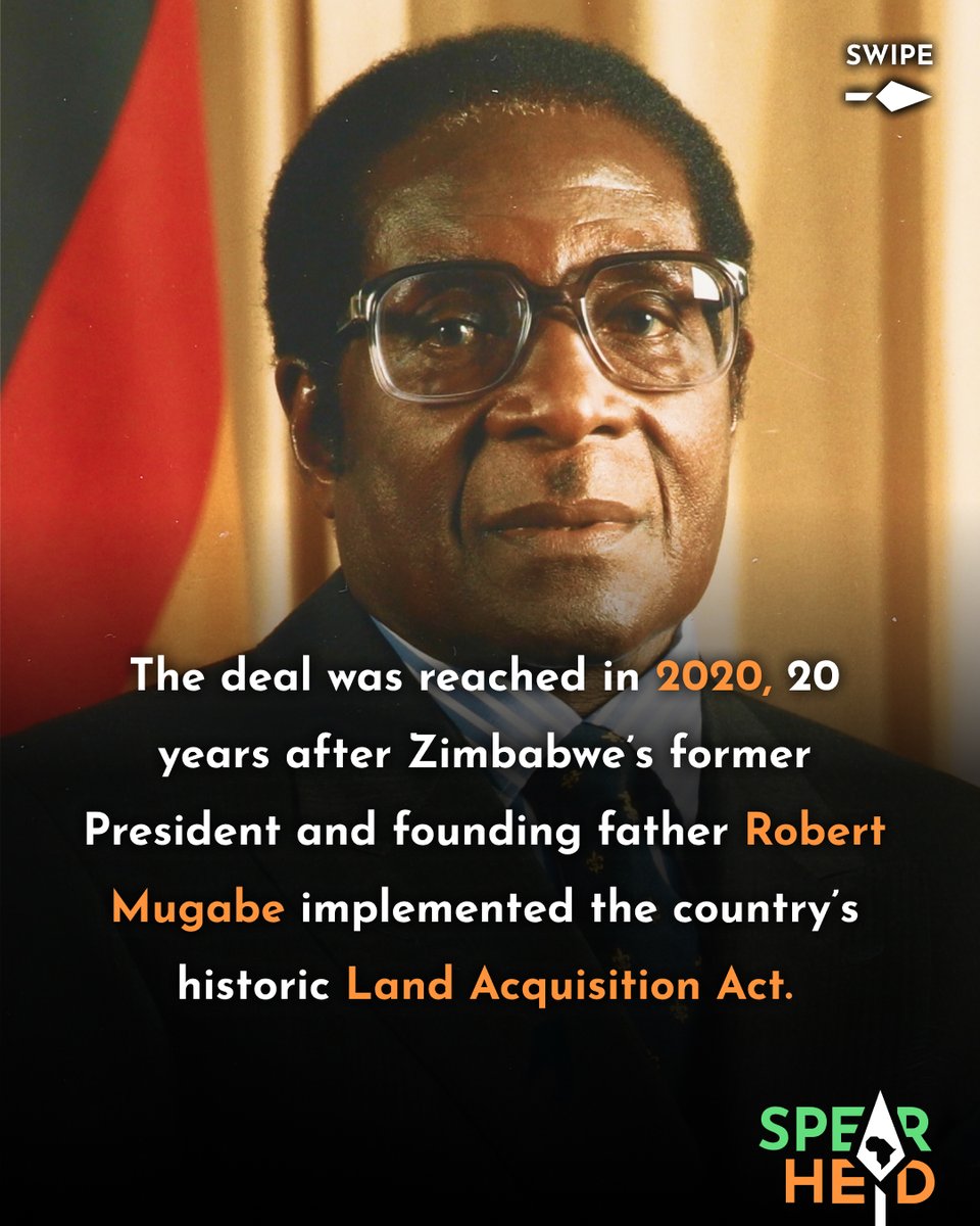 Spearhead_Af's tweet photo. Zimbabwe Has Paid $508 Million To White Farmers For The Land It Took Back From Them

In 2000, Robert Mugabe, founding father, liberation leader and then President of Zimbabwe, implemented a historic land reform. This reform, called the Land Acquisition Act, aimed to address the injustices of Zimbabwe’s colonial era by returning the country’s arable land back to its rightful owners.

Today, Zimbabwe’s current leadership is moving to pay over $3 billion to the white descendants of its former oppressors, as “compensation” for the loss of “their” land.

Years of crippling Western sanctions and a weak-willed government have led Zimbabwe to its current humiliation.

Meanwhile, the West continues to shut down any and all discussion of paying reparations to Africa for its over 500-year reign of t*rror on the continent.