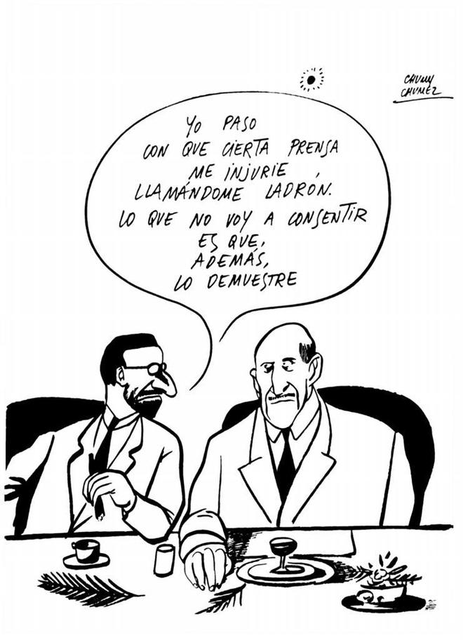 MaguMonero's tweet photo. Chumy Chumez, caricaturista español, desde hace años advirtió que una ley antimeme llevaba un riesgo para gobernantes que la impusieran: los acusados podrían probar sus dichos. https://t.co/0qx3kLfBWh