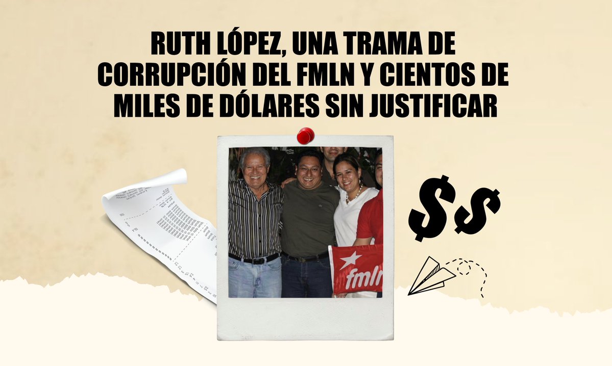 CajaNegraSV's tweet photo. ¿Es realmente Ruth López una perseguida política? ONGs y periodistas han defendido a una ex funcionaria clave en la trama de corrupción del FMLN. 

Revelamos cómo no puede justificar cientos de miles de dólares y cómo impactó esto su patrimonio. 😏🔍

https://t.co/gIDjQnzKJ7 https://t.co/Djgs5ffBWP