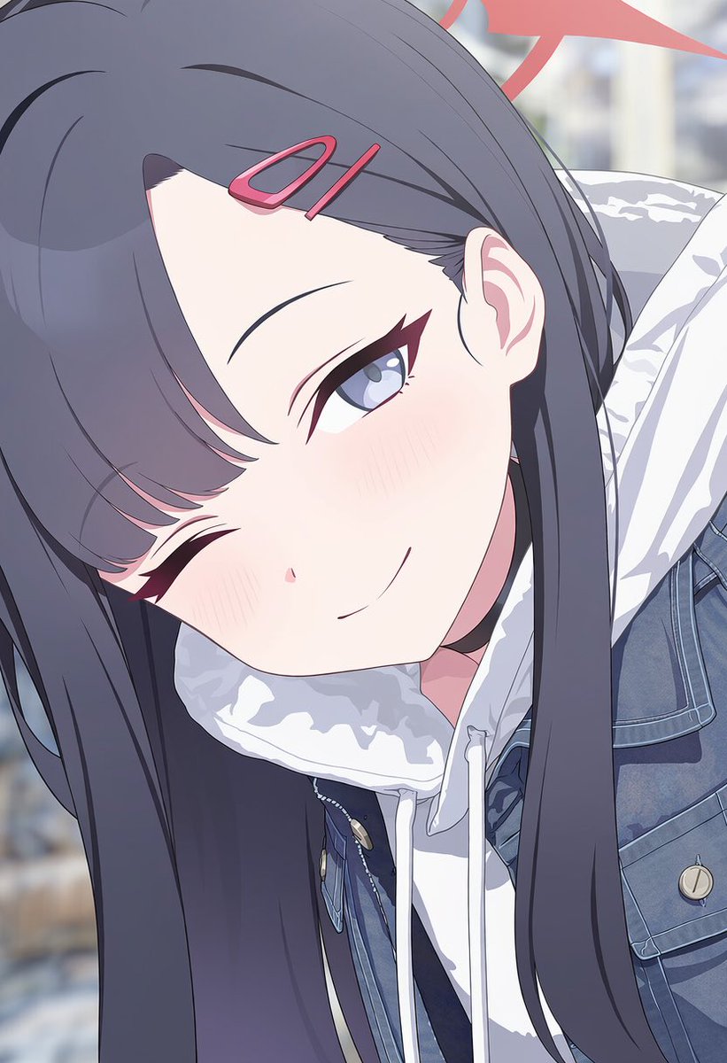 shiraAI_art's tweet photo. 「先生、おまたせっす」

イチカちゃん、デニムジャケット似合うなぁ。
ほかにも似合いそうなコーデ、ありますかね？

#ブルアカ
#中務イチカ https://t.co/ES1pKSK0Jk