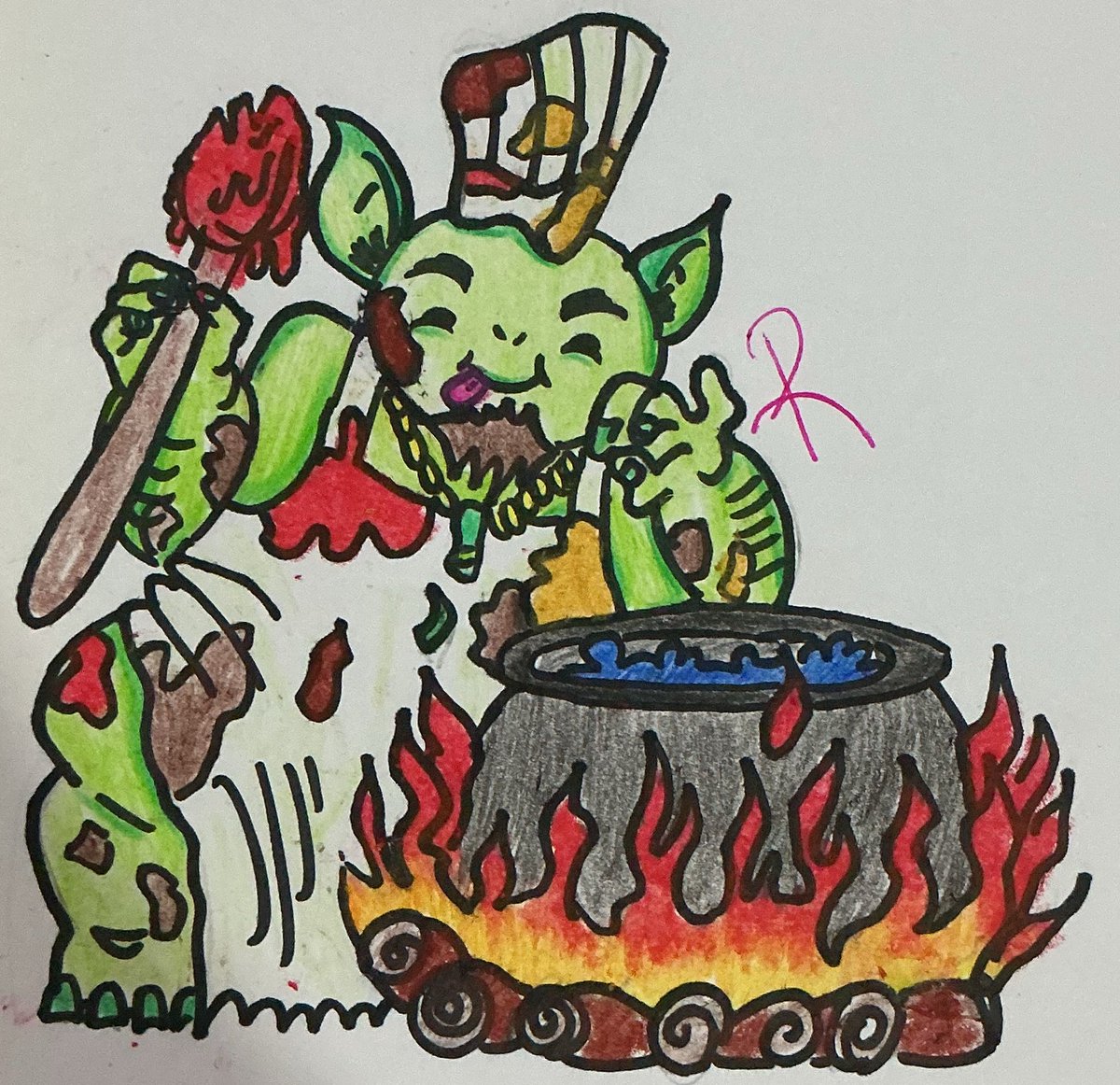 Raaquelinya's tweet photo. Day 6: chef goblin🧑🏻‍🍳😈 https://t.co/LoUe7ygUR5