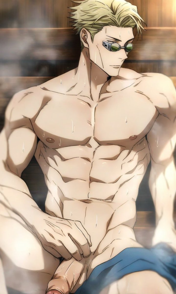 Darooq3's tweet photo. Just sitting in the sauna after a long day, glasses still on. 🔥
#Nanami #KentoNanami #JujutsuKaisen #JJK #NSFW #AIart #R18 #Bara https://t.co/c2WBRY7ZwP
