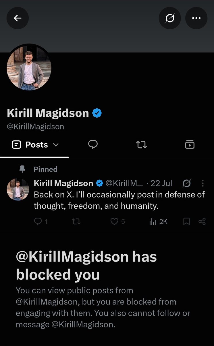 YoManDio's tweet photo. What a weak little cuck
@KirillMagidson https://t.co/zpjsEPuhKT