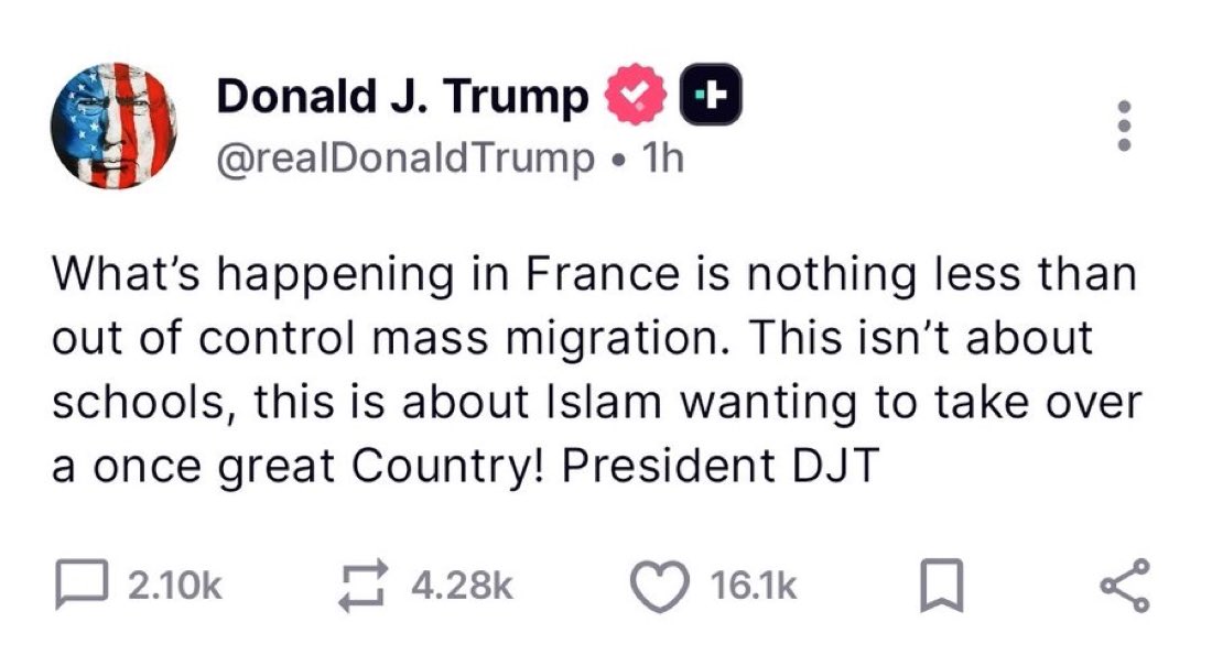 LauraLoomer's tweet photo. Trump calls out the Islamic invasion of Europe.

This is what I voted for. 

Let’s hope he talks about the Islamic invasion of America next.

Lord knows I talked his ear off about it last week. https://t.co/mPDhKYntyA