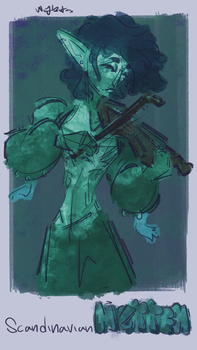 NoOneBites's tweet photo. In fact dont know how to draw a fiddle Folktobrr Day 6 Scandi Nøkken #inktober #folklore https://t.co/P6dNUNof3h
