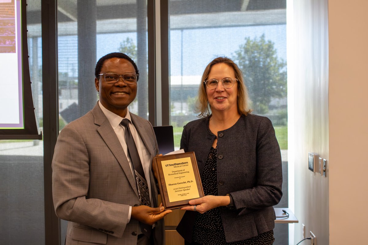 utswbme's tweet photo. Thank you to Dr. Sharon Gerecht for joining us yesterday to deliver a BME Distinguished Seminar on her pioneering work in vascular biology and tissue engineering. https://t.co/4OdLEHaNLS