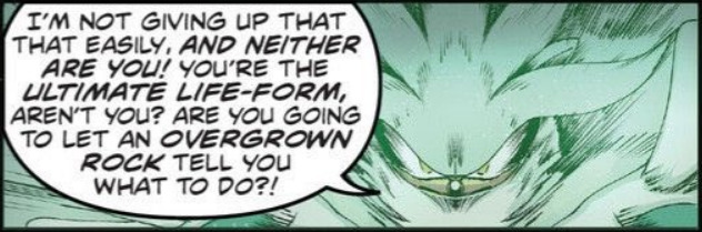 PrettyFluffyBoy's tweet photo. Silver and Shadow have similar methods of encouraging each other. They both aggressively remind the other who they are, saying they should be too tough to let themselves fall short of strength they see in each other.

It shows a mutual respect, even with the harsh phrasing. https://t.co/TR1bneIUba