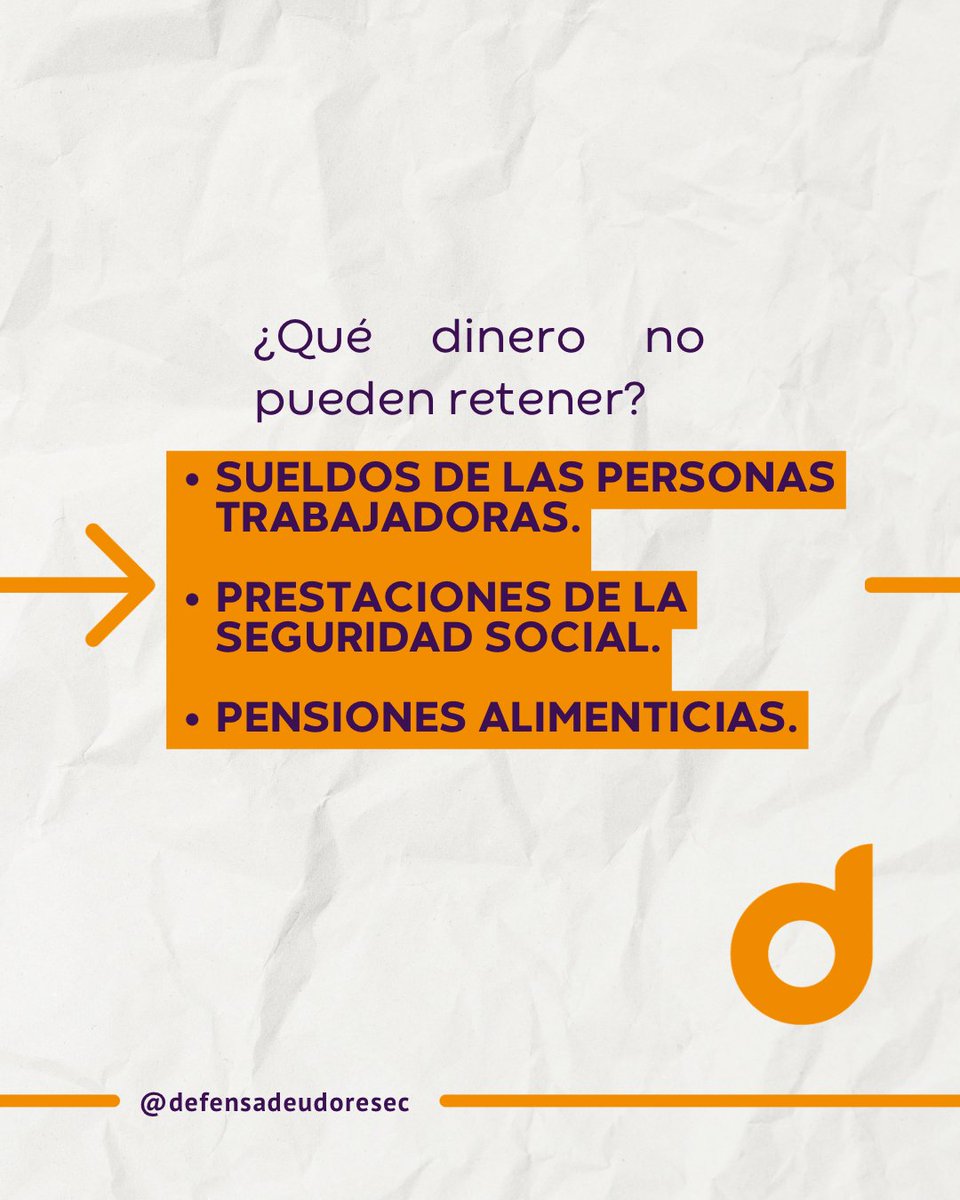 DefensaDeudorEc's tweet photo. ⚖️ ¿Tienes una coactiva y te retuvieron dinero de tu cuenta? No todo el dinero puede ser retenido.

La ley protege determinados ingresos,  por eso, es importante revisar qué dinero fue retenido y bajo qué condiciones.

Revisa tu caso y conoce si ese dinero estaba protegido. https://t.co/SF6FwJkJ2K