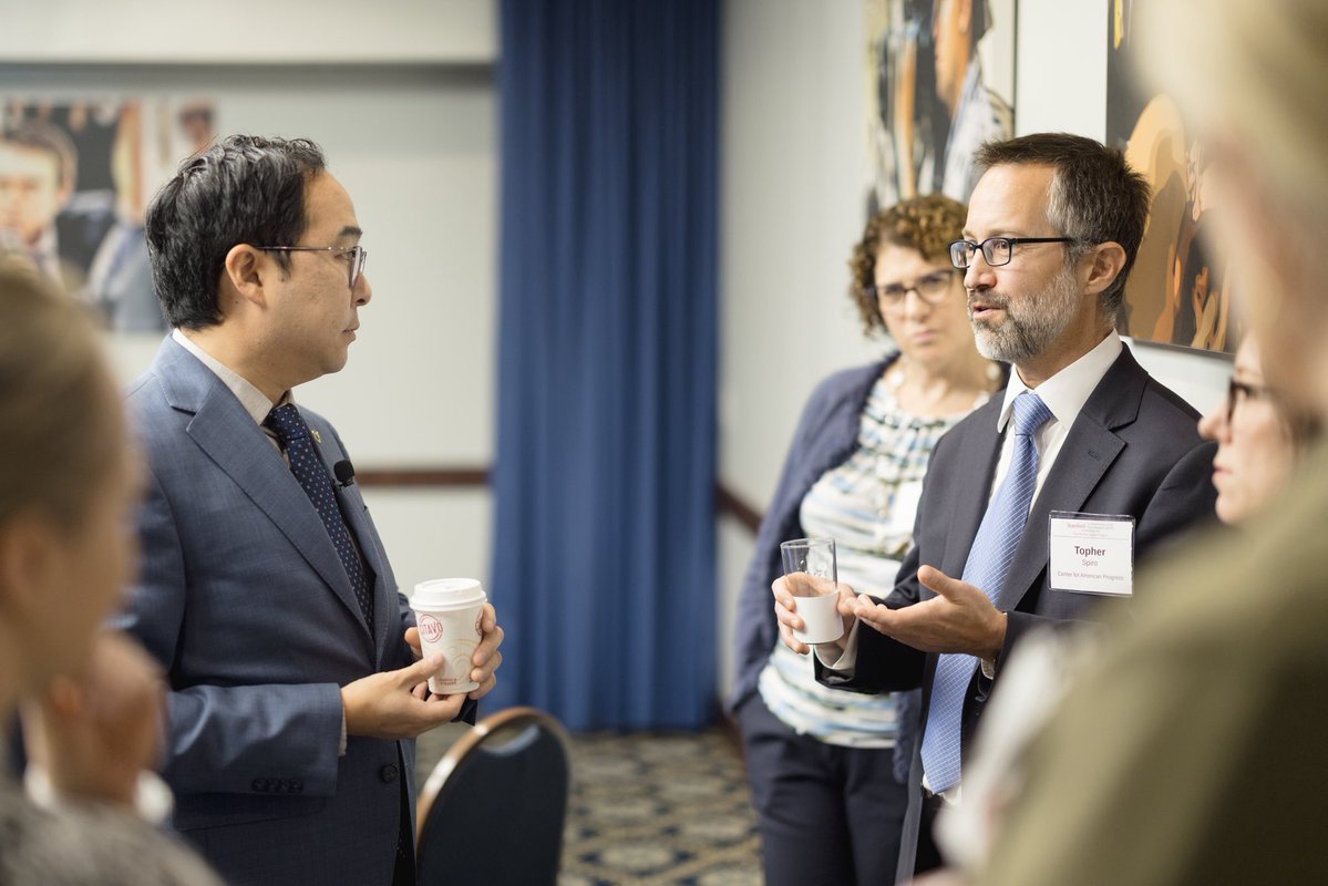SenatorAndyKim's tweet photo. When it comes to care in this country, the status quo is not working. That's why I introduced MediKids, guaranteed healthcare for every child in America.
 
It was great to join healthcare experts, advocates, and policymakers at the @SIEPR Forum to discuss my vision for the future of healthcare and how we push forward a universal care agenda that takes care of our kids, seniors, and everyone in between.