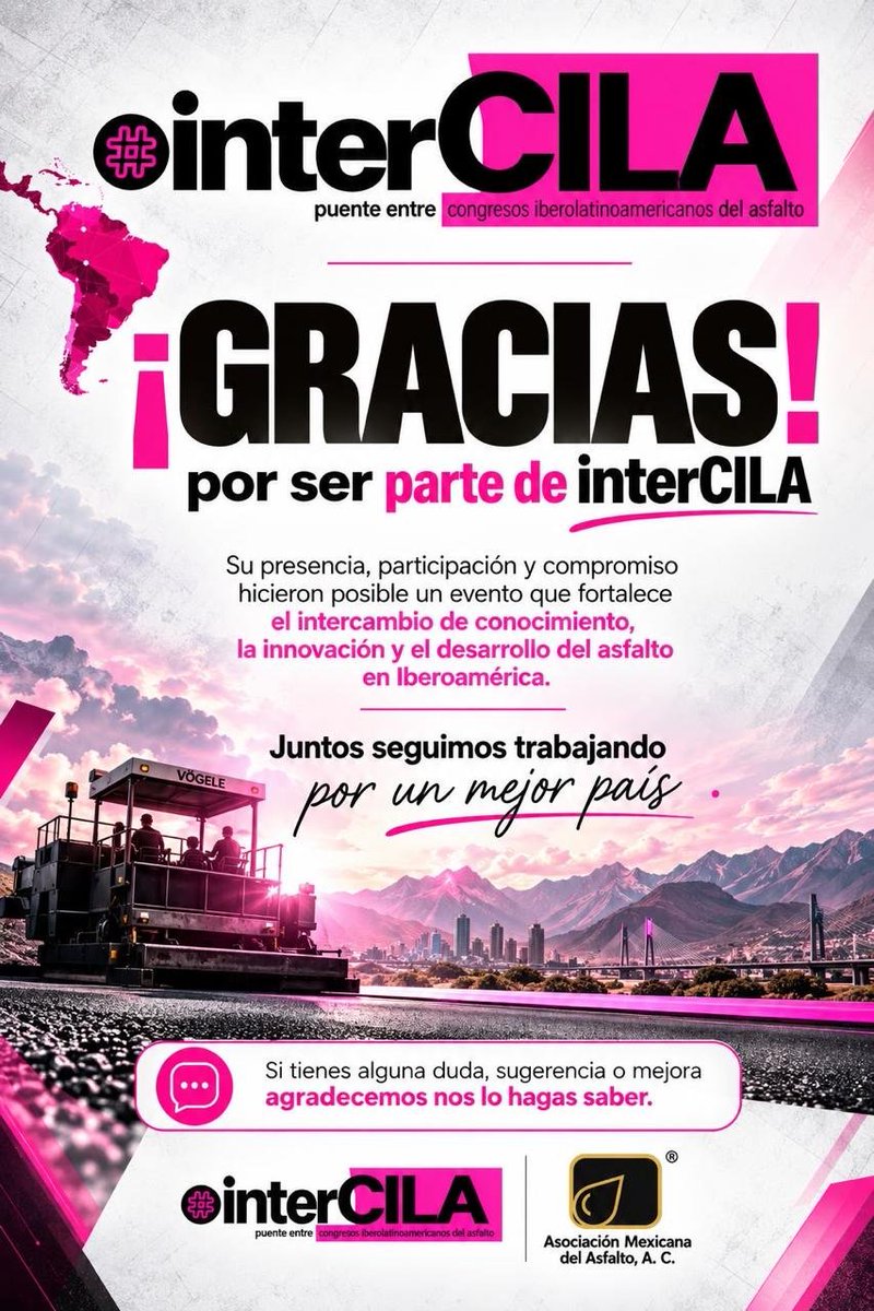 AMAACmx's tweet photo. Unir a los profesionales que mueven la infraestructura de nuestra región es nuestro mayor orgullo. 🤝🏗️

Nos quedamos con la energía, el aprendizaje compartido y las conexiones que surgieron en estos días. Gracias por ser el motor de este encuentro. https://t.co/2VMAO9wnCu