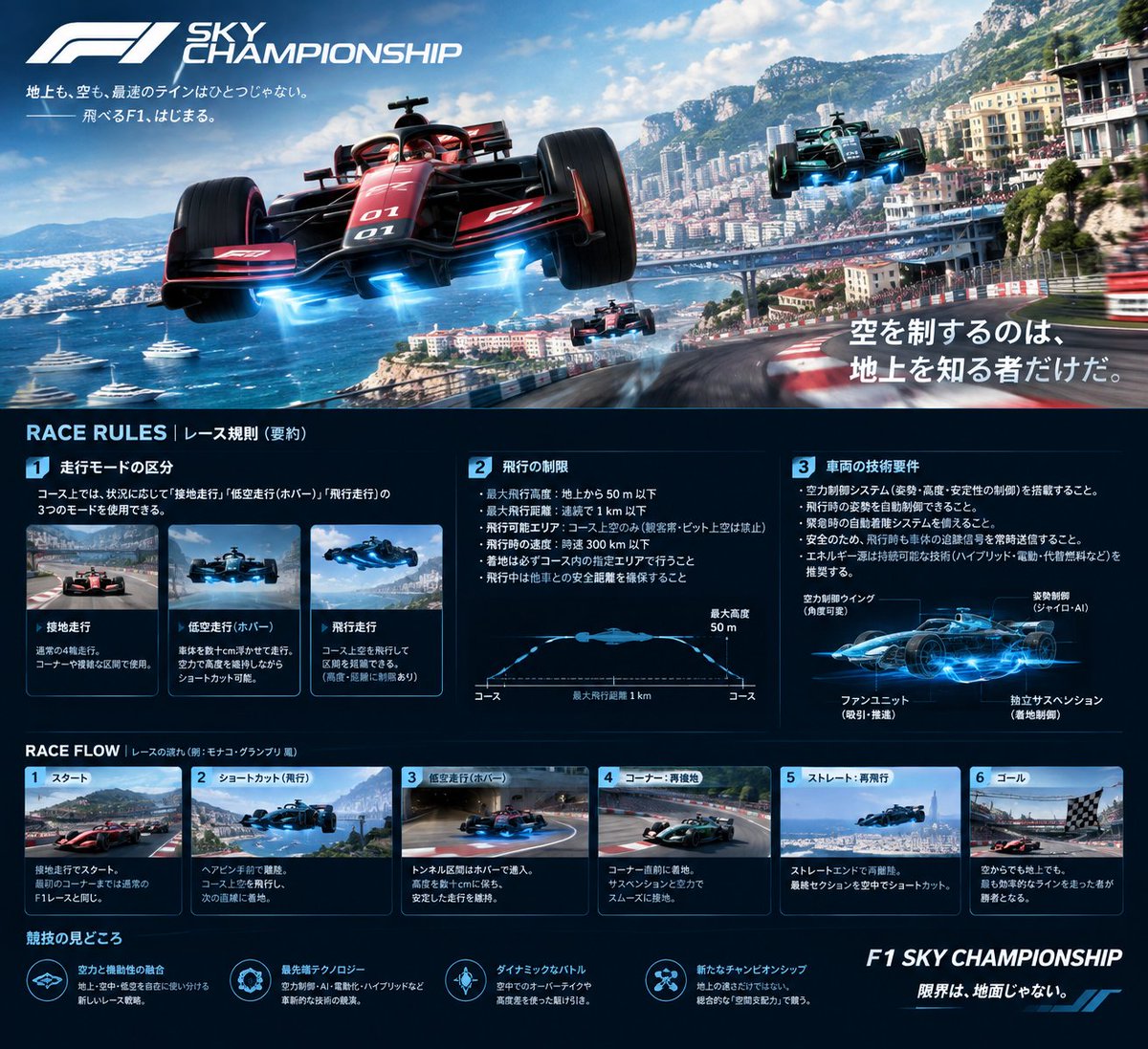 DOGMAzSS's tweet photo. ちゃっぴーと車の空力の話をしてたら、F1のファンカーの話にたどり着いて、今の空力制御技術スゲーとなり、そこまでできるなら、いっそ���んでショートカットできるんじゃない？

ってなって生まれたモータースポーツがコレ↓　安全性度外視😅 https://t.co/mhC02k8fZq