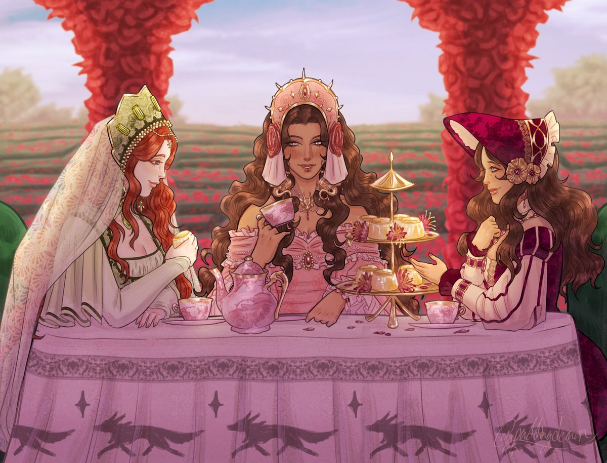 _Puddingdemon_'s tweet photo. Commission for @thhouseofblack of Sansa, Lyanna, &amp; Arya~🌹
#asoiaf #sansastark #lyannastark #aryastark #commission https://t.co/uI1VBs1uV7