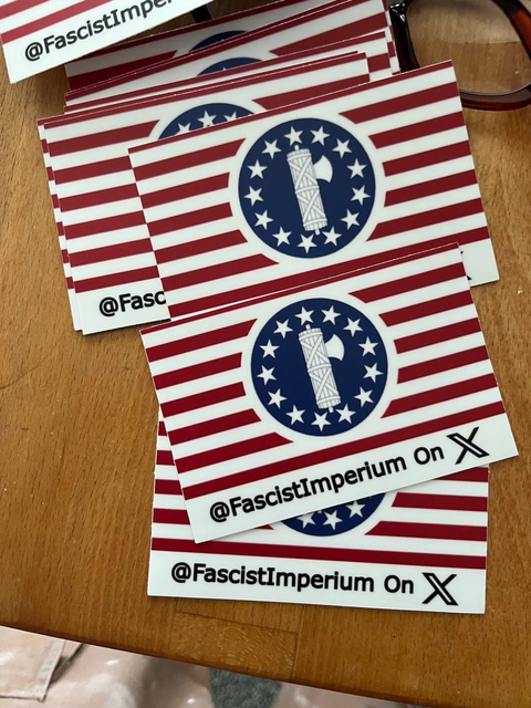 FascistImperium's tweet photo. Official AFI stickers and posters- coming to a city near you.

Join the Fascist Cause.
Join the American Fascist Imperium.

DM @FascistImperium to join today. https://t.co/JyhjflSS41