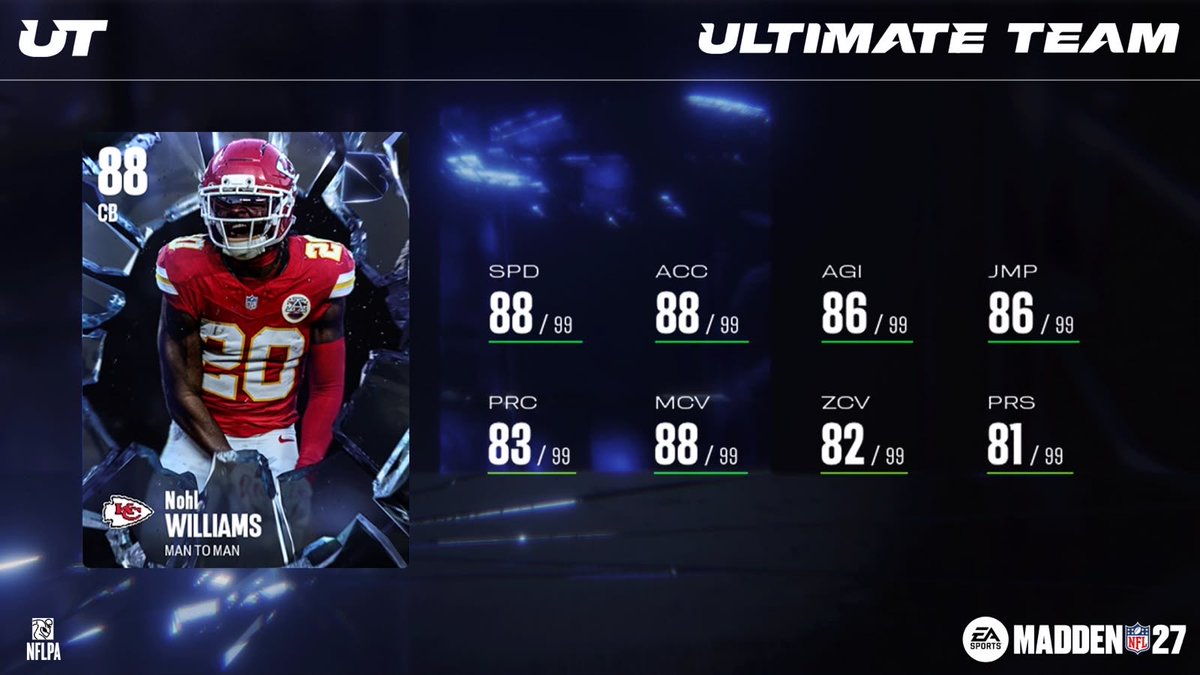 MasterTes's tweet photo. WE FILL A MADDEN BOWL SPOT TONIGHT!

Follow, RT, and comment #MCS27 for a chance to win Chiefs CB Nohl Williams!

Make sure to tune in for MCS Pro League Breakouts starting in 10 MINS. Search EAMaddenNFL on Twitch, YouTube, and TikTok. https://t.co/iQ9ZA6w8W4