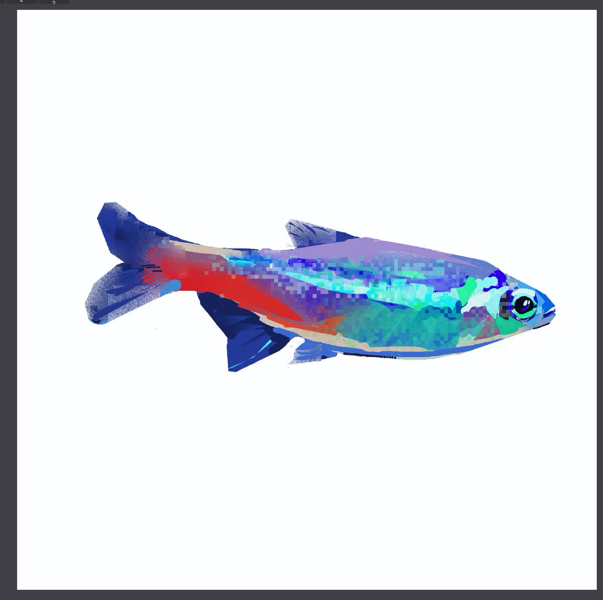 junbuug's tweet photo. neon tetra: last year vs this year https://t.co/BDspGIZ7Hl