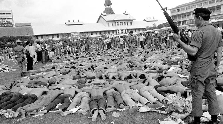 wrkclasshistory's tweet photo. #OtD 6 Oct 1976 the Thammasat University massacre took place in Thailand when state forces and far-right royalist mobs murdered dozens of student demonstrators who were protesting against the return of military dictator Thanom Kittikachorn https://t.co/PqOrg2Rjbd https://t.co/Lt51jknn5q