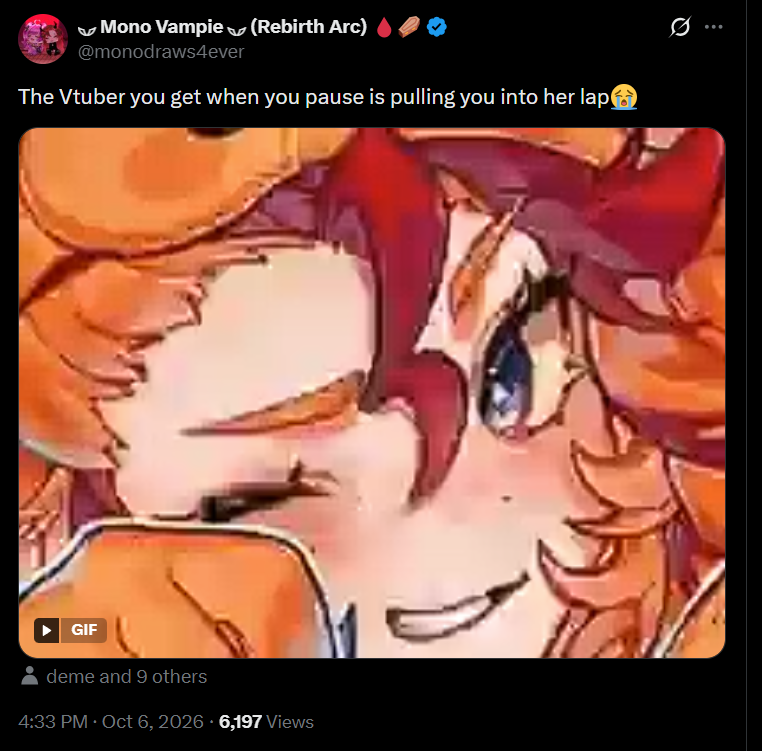 VoidRelics_VS's tweet photo. @monodraws4ever @demenishki @FREAM @zentreya @SpiteVtuber @viennavtuber @Miilkywayz @hannahvtuber @CovfefeChan @EbikoVtuber @ElaraVtuber am i lucky or cursed https://t.co/33lzTrjaXy