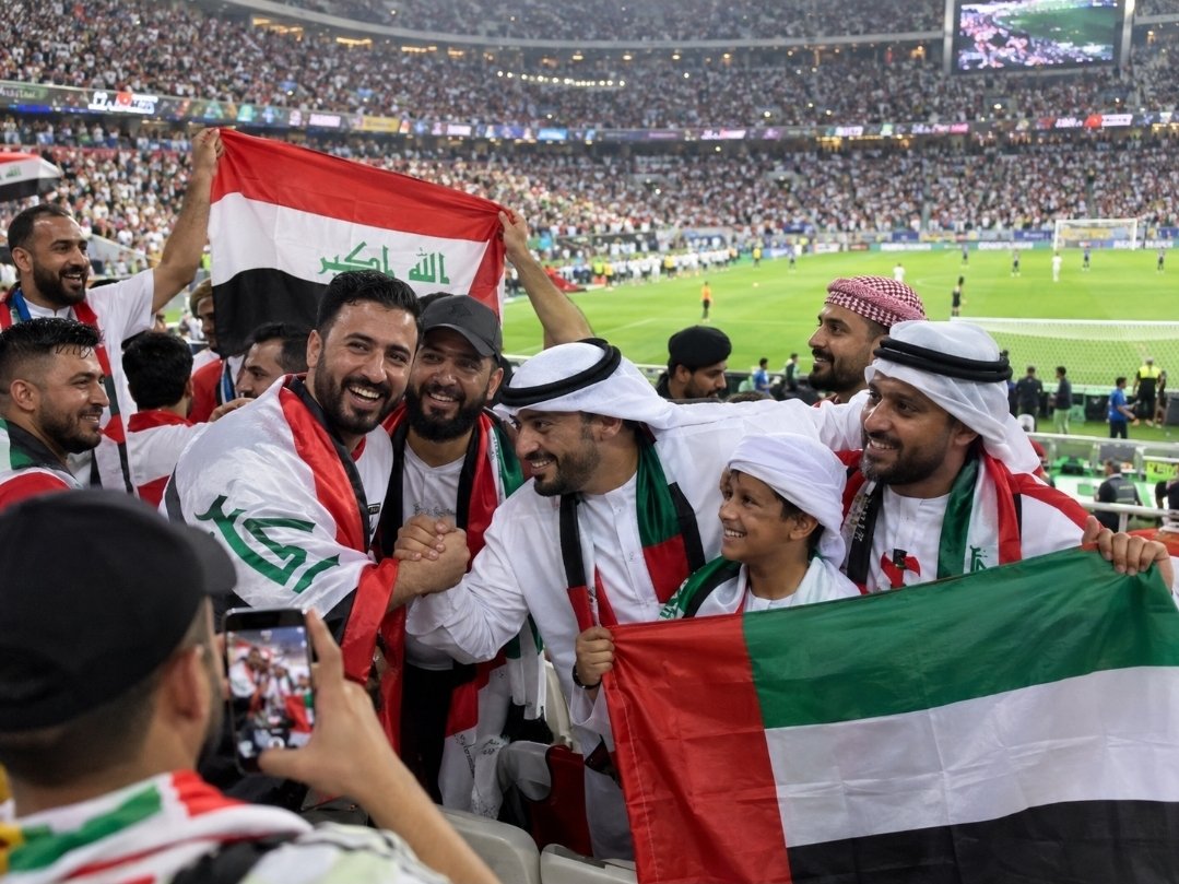 Jamalzayadna's tweet photo. آسف جدا لما حصل لجمهور الإمارات.

برغم من اختلافنا في السياسة، الا ان شعب الامارات الشقيق من افضل شعوب العالم في الاخلاق والرقي والتحضر.

شتان بين اجواء هذه المباراة ومباراة ملحق كأس العالم بين الامارات والعراق.
كنت حاضر  العام الماضي بالقرب من استاد محمد بن زايد وكنت اتمنى لو حضرت مباراة البصرة.

العالم بأجمعه لم يعرف جمال وتحضر واخوة شعبي الامارات والعراق في تلك الليلة.

جو المحبة والود كأنك بين ملائكة في الجنة، واعتقد في البصرة حصل نفس الشيء.

شتان بين تلك الليلة وهذه الليلة.