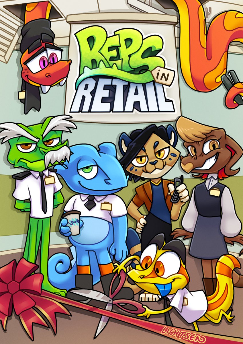 Naysu_Lightsen's tweet photo. Reps In Retail has a poster now!🦎 #RepsInRetail #indieanimation https://t.co/PpJ0QcK8k5