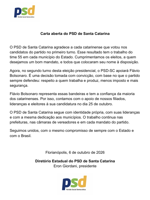 meioindep's tweet photo. 🚨AGORA: PSD-SC anuncia apoio a Flávio: "Contamos com o apoio de nossos filiados, lideranças e eleitores" https://t.co/PIidODND2w