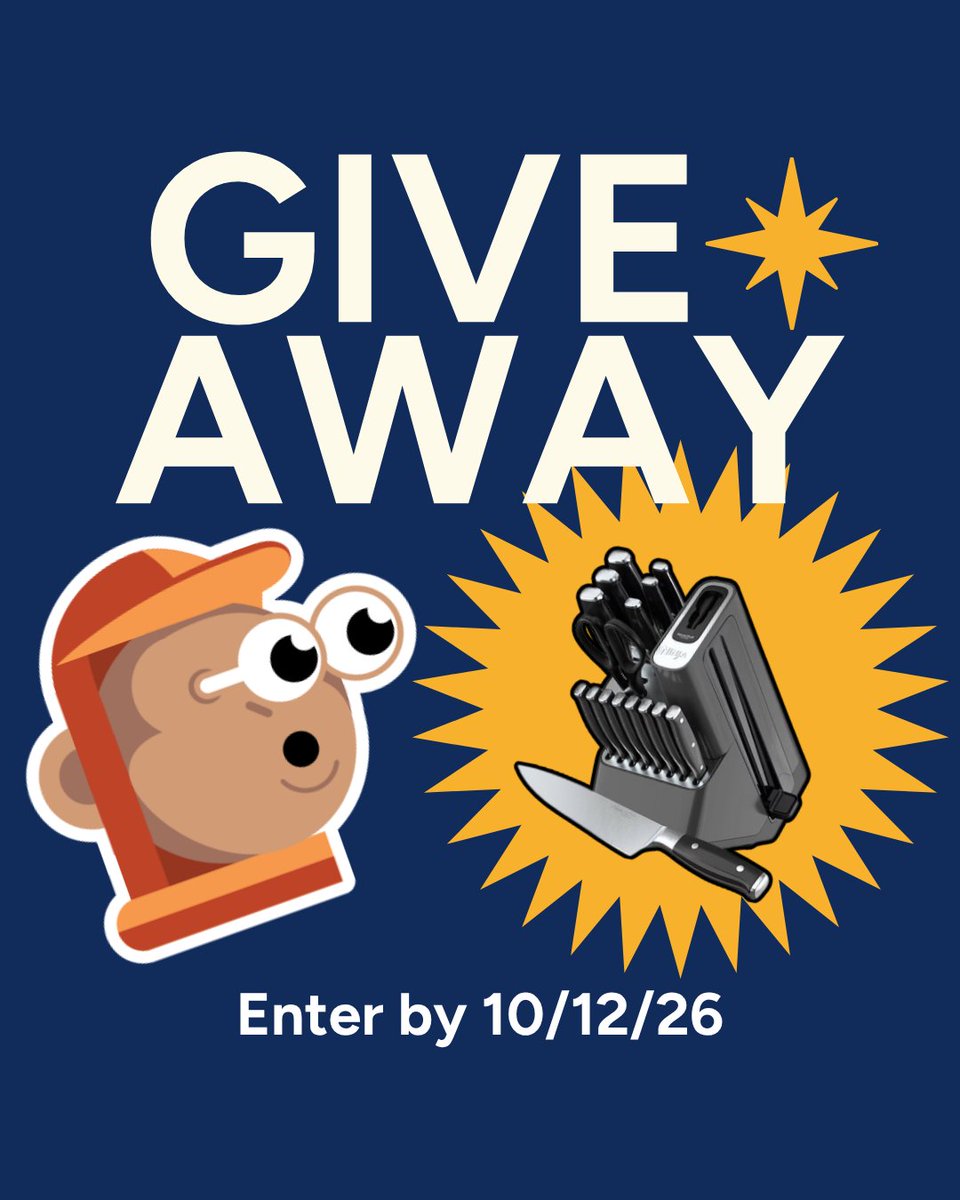 woot's tweet photo. 🚨IT'S OUR LAST GIVEAWAY OF THE YEAR! 🚨

This week, we're giving two people the chance to win a Ninja® NeverDull™ 17-Pc Knife Block Set! 

To enter go to https://t.co/NAy98elPj3 for instructions. Ends 12pm CT 10/12. NO PURCHASE NECESSARY. U.S. residents only. 18+. https://t.co/SKGPbTCiGx