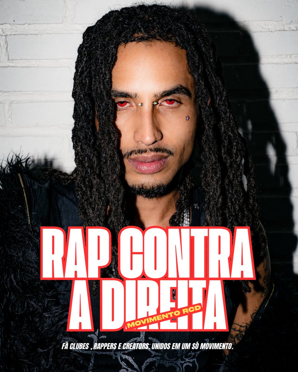chartmatue's tweet photo. RAP CONTRA A DIREITA 🚫 — um movimento que reúne fã-clubes, rappers e creators.

— Criamos o #RDC com o objetivo de ampliar o debate político dentro da cultura eincentivar o público do rap a exercer seu voto de forma consciente e informada.

Chega de fingir que o rap não tem lado: O rap tem lado, sim. E esse lado é o lado de quemluta.

RAP CONTRA A DIREITA PORQUE NOSSA HISTÓRIA NÃO É NEUTRA, E NEM SILENCIOSA.

— O rap nasceu da voz de quem luta por seus direitos, por sua comunidade e por espaço eigualdade.

Não é sobre partido.É sobre valores e princípios. Esses mesmos não são encontrados em hipótese alguma na
ideologia da direita.

O rap pode ser contra o sistema, mas nunca contra seus próprios valores. #RAPCONTRADIREITA
