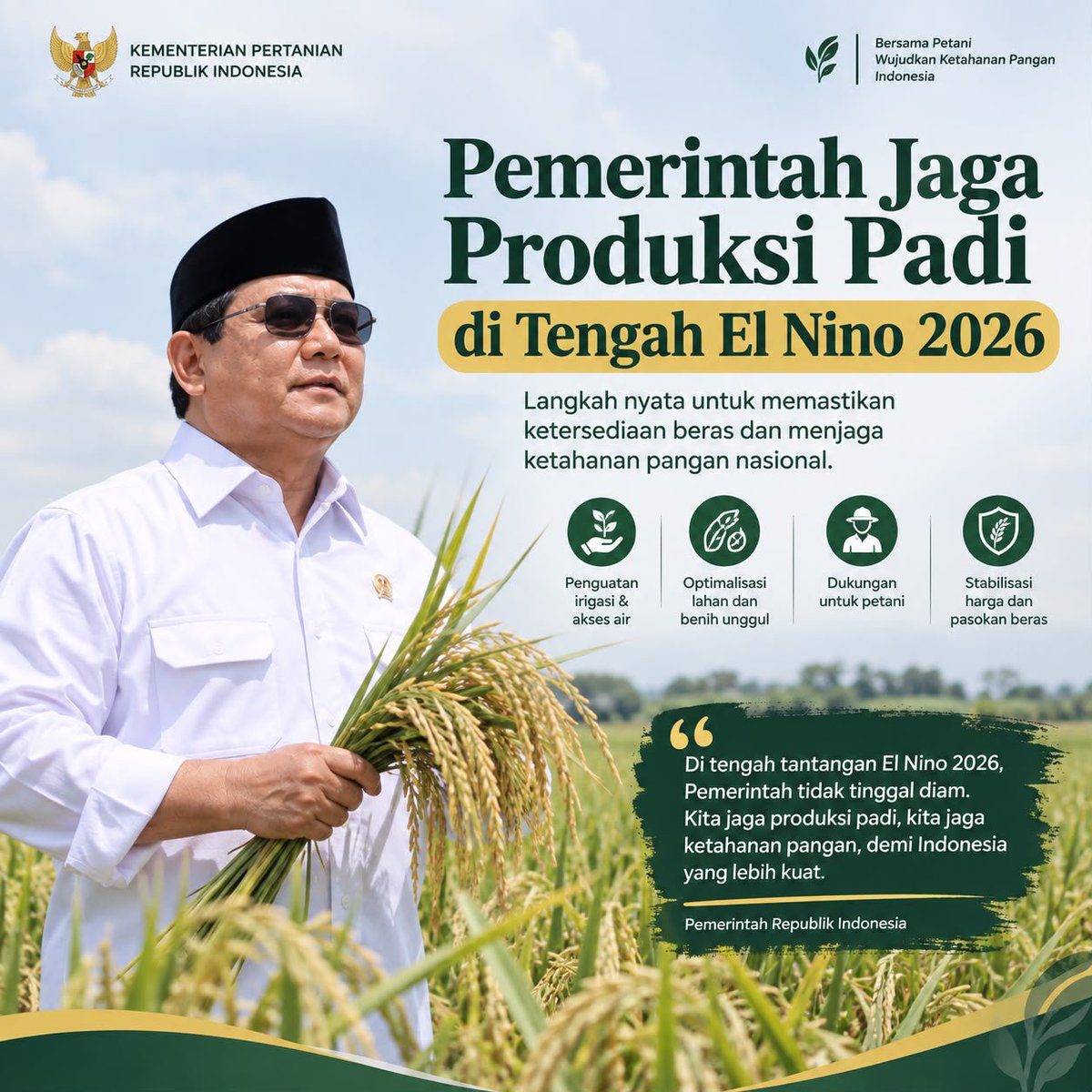 bagus_malik99's tweet photo. Kerjasama petani dan pemerintah jadi kunci produk padi nggak anjlok walau El Nino melanda #SwasembadaPangan https://t.co/SmqmAYHJUu
