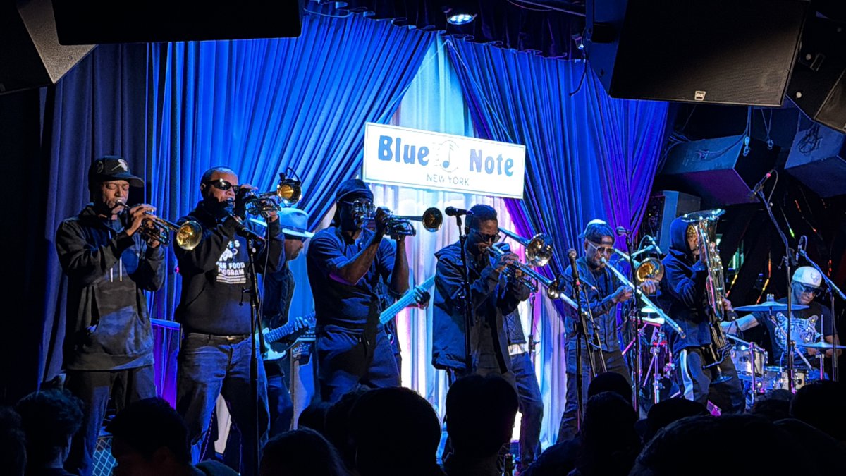 SwankPR's tweet photo. #ClientEventRecap - Our client #HypnoticBrassEnsemble🌟 performed in New York @TheBlueNote🎉. Thank you everyone 👏🏾that came out and showed some love💜, our client did an amazing performance and we're glad it was met with so much support!

#SwankPR #HypnoticBrassEnsemble https://t.co/D0AUIVl680