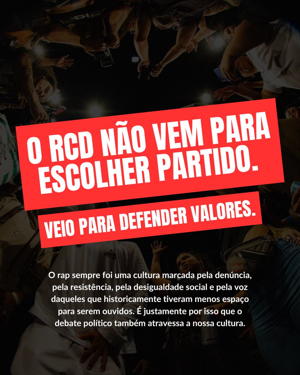 yvldasilva's tweet photo. RAP CONTRA A DIREITA 🚫 — um movimento que reúne fã-clubes, rappers e creators.

— Criamos o #RDC com o objetivo de ampliar o debate político dentro da cultura e incentivar o público do rap a exercer seu voto de forma consciente e informada. https://t.co/11LOnNiX6b