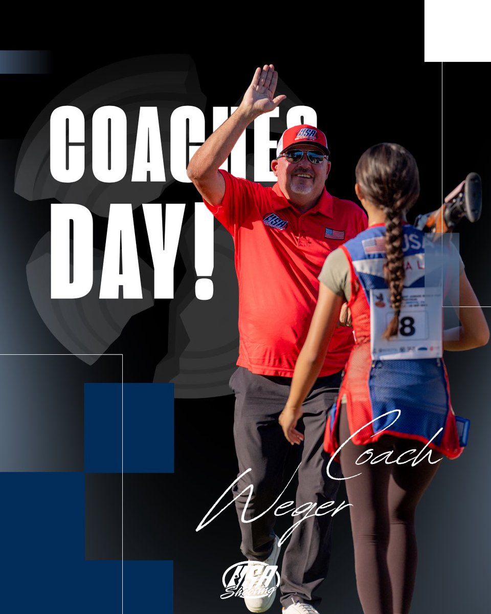 USAShooting's tweet photo. Happy National Coaches day 🇺🇸

Celebrating all the coaches who have helped shape our athletes into the competitors they are today. 

Thank you for all you do!

#nationalcoachesday #usashooting https://t.co/vniujisG8X