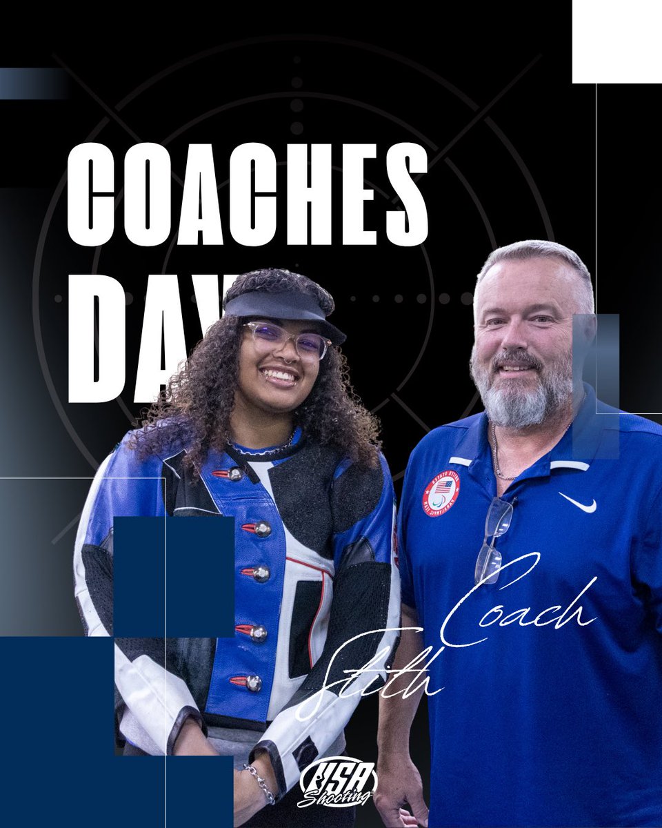 USAShooting's tweet photo. Happy National Coaches day 🇺🇸

Celebrating all the coaches who have helped shape our athletes into the competitors they are today. 

Thank you for all you do!

#nationalcoachesday #usashooting https://t.co/vniujisG8X