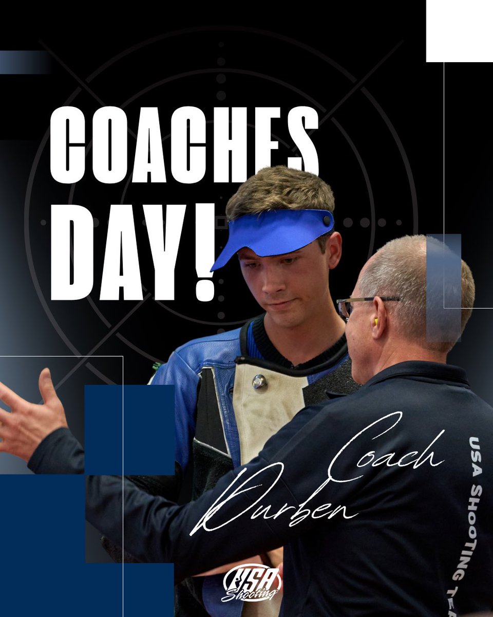 USAShooting's tweet photo. Happy National Coaches day 🇺🇸

Celebrating all the coaches who have helped shape our athletes into the competitors they are today. 

Thank you for all you do!

#nationalcoachesday #usashooting https://t.co/vniujisG8X
