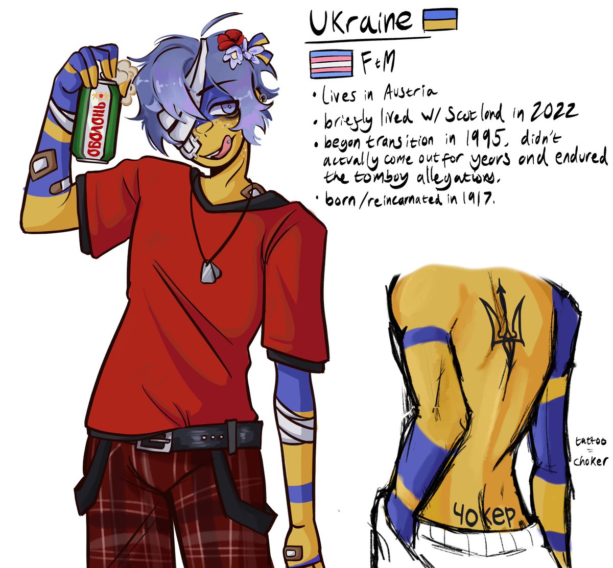 walrithing's tweet photo. mmmmmmmm Ukraine lore #countryhumans https://t.co/tVEqA0bfIB
