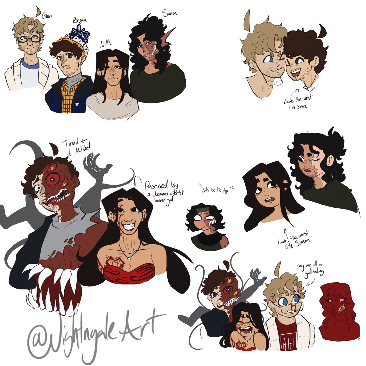 Nightngaleart's tweet photo. I’ve been seeing them a lot on twitter as a big family and I love it soooo much 😭

#bloodymary #nikkiobsession #residentevil #projecthailmary #ironlung https://t.co/r6E6qplBrh