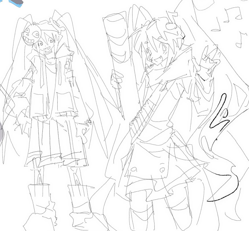 viscogone's tweet photo. More sanslop miku doodles. ink miku because ultimate representation of creativity which is beautiful https://t.co/0GaErovbsG