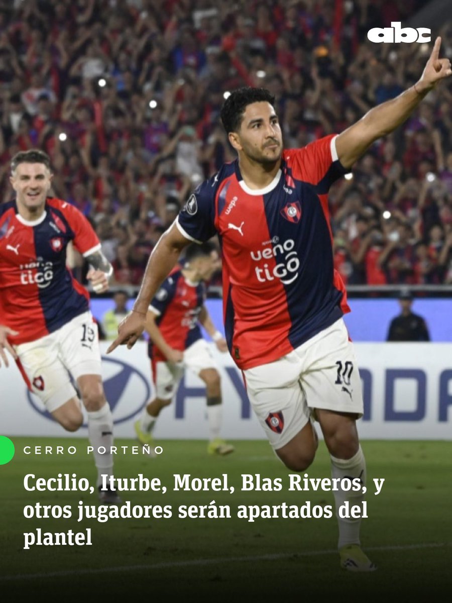 ABCDeportes's tweet photo. INFORMA JORGE IZQUIERDO 🚨 

💣Reunión y decisiones en Cerro Porteño.  Van a estar separados del plantel y mientras se busca llegar a un acuerdo de rescisión:  Blas Riveros Abel Luciatti  Jorge Morel Robert Piris Da Motta Cristhian Paredes Juan Iturbe Cecilio Domínguez

#CardinalDeportivo #ElJuegoQueSentimos #730AM