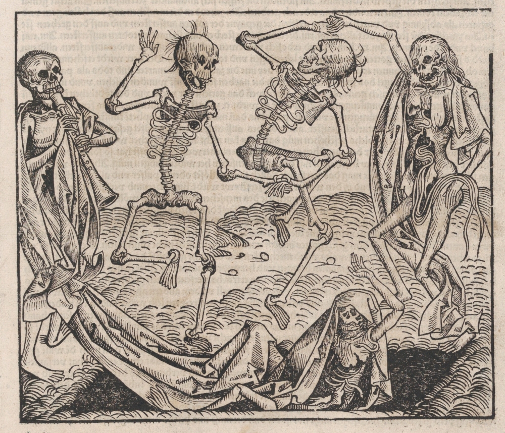 rosaxmundi's tweet photo. Dance of Death, from “The Nuremberg Chronicle”, by Michael Wolgemut (1493) https://t.co/7j1dViPWuQ
