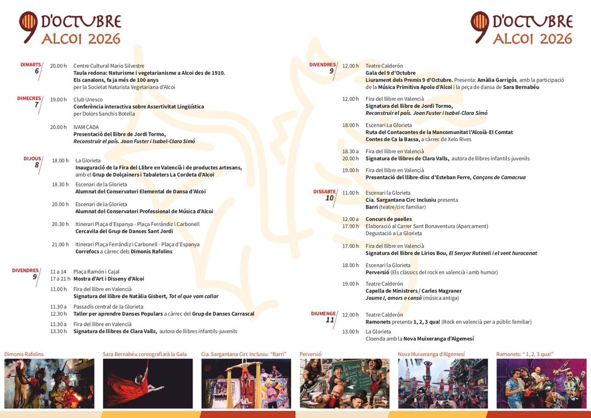 CompanyStas's tweet photo. #7oct26
2/4 de 10h
✓ Jaume I, 750anys a VLC/facultat de Geografia i Història
Alcoi
✓ 7hV Acertivitat lingüística a la Unesco
✓ 8hV "Reconstruir el País" de Jordi Tormo al CADA
7hV
✓ "Al-Azraq" per @JustSelles
a Muro/biblioteca
"Els camps dels vençuts" de @ToniCucarella https://t.co/EwMorCHf8i