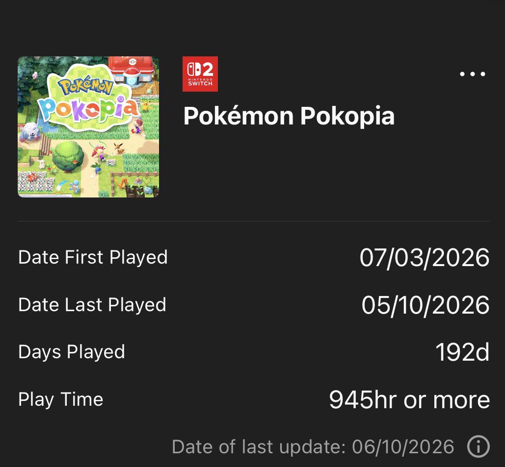 AceWooper's tweet photo. The way I’ve poured over 900 hours in Pokopia with a full time job while moving cities and I still can’t get over it and want to keep playing it for as long as my mind keeps thinking of new builds and ideas. And just being part of the community has been so refreshing! ✨ https://t.co/8Txcrr066A