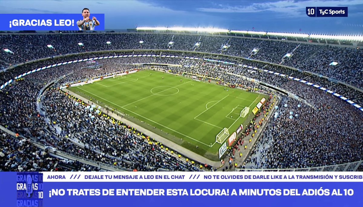 AlbicelesteTalk's tweet photo. El Monumental is ALREADY FULL one hour before the game. 🏟️ https://t.co/Sq19xQZymN